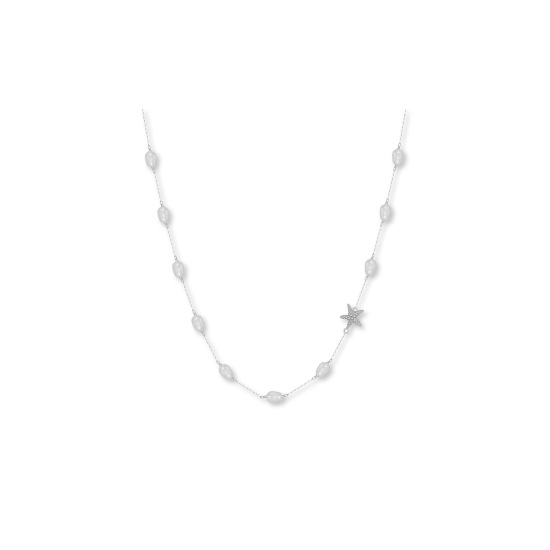 Collar de Perlas Naturales con Estrella de Mar