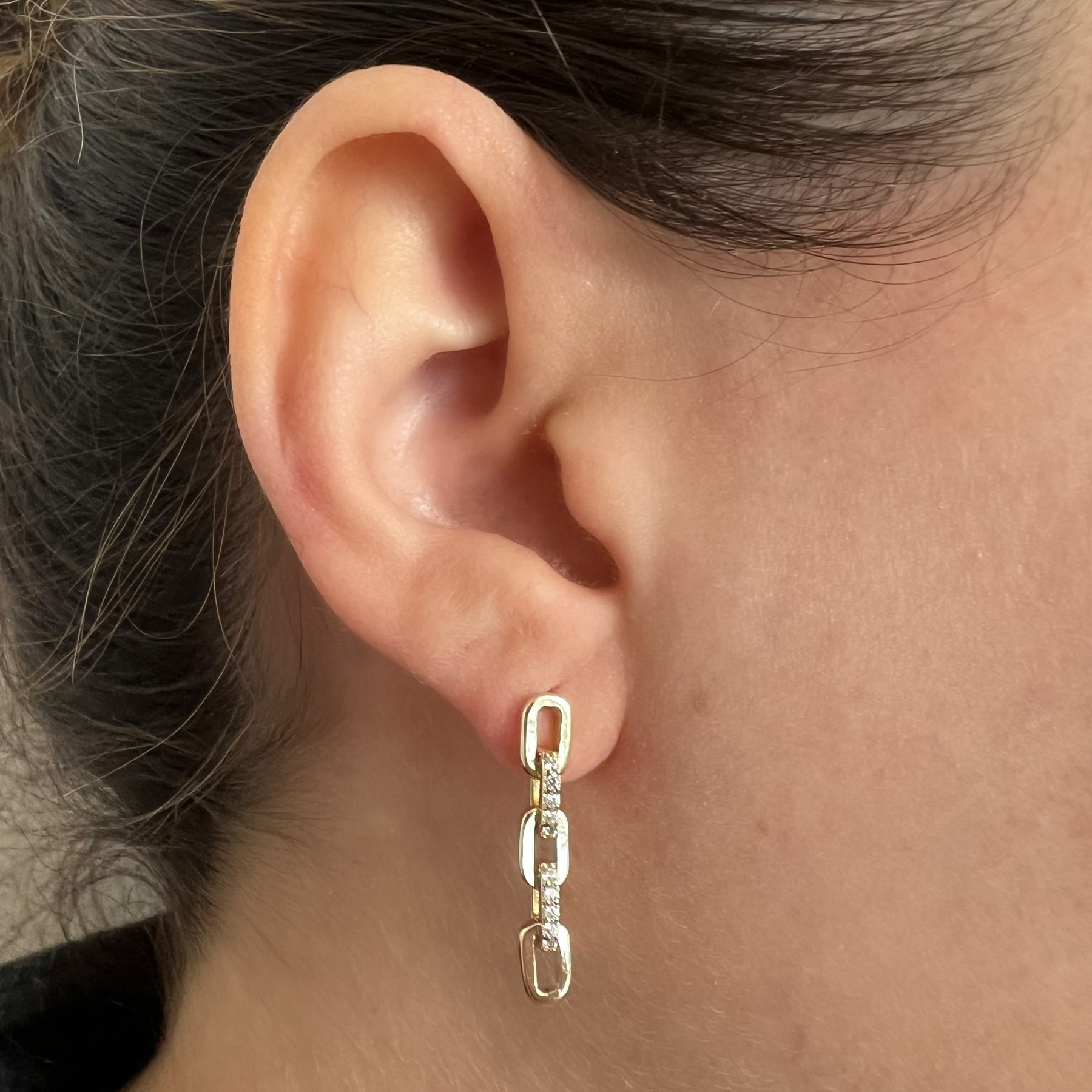 Aretes Asimetricos de Cadena