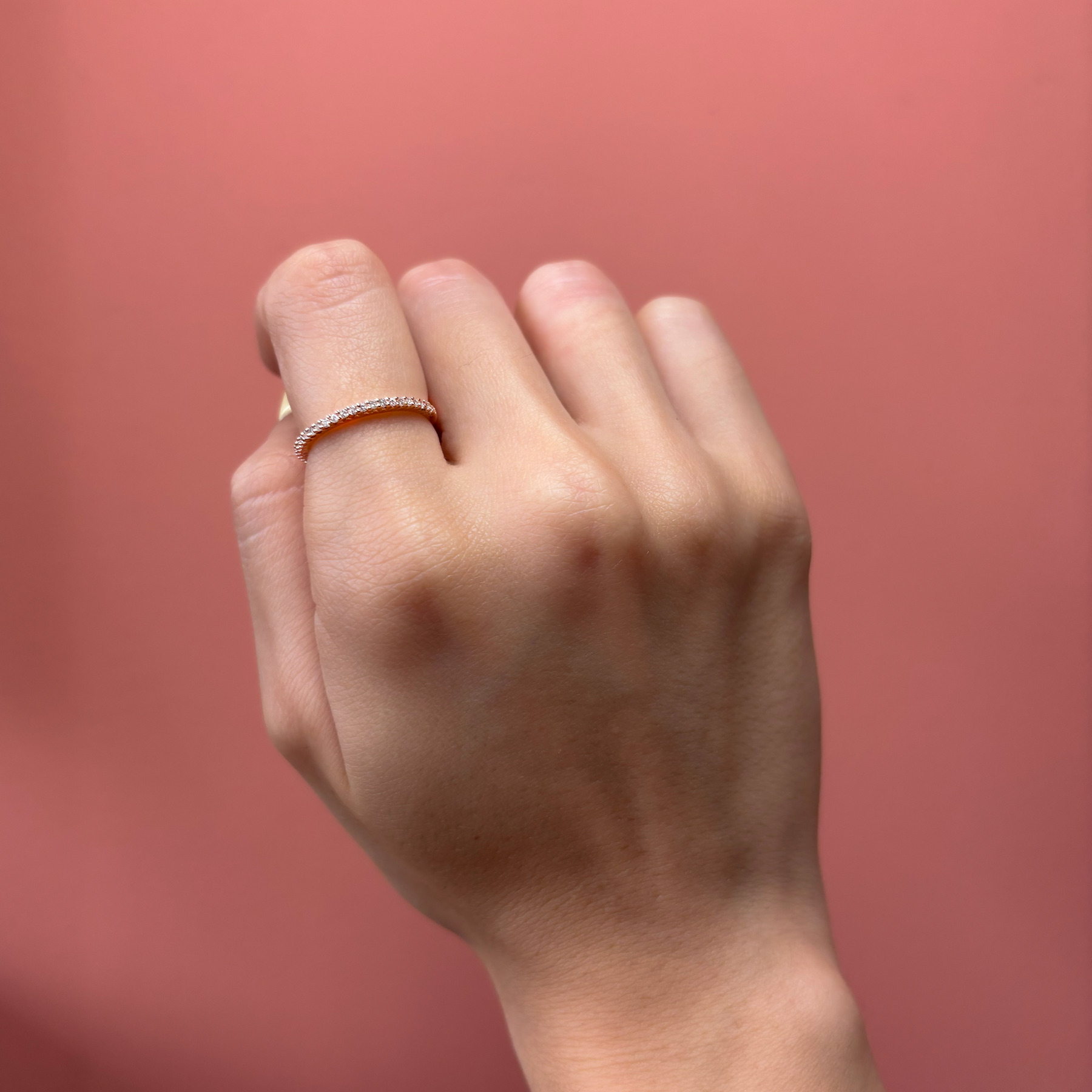 Anillo 3/4 con Zirconia