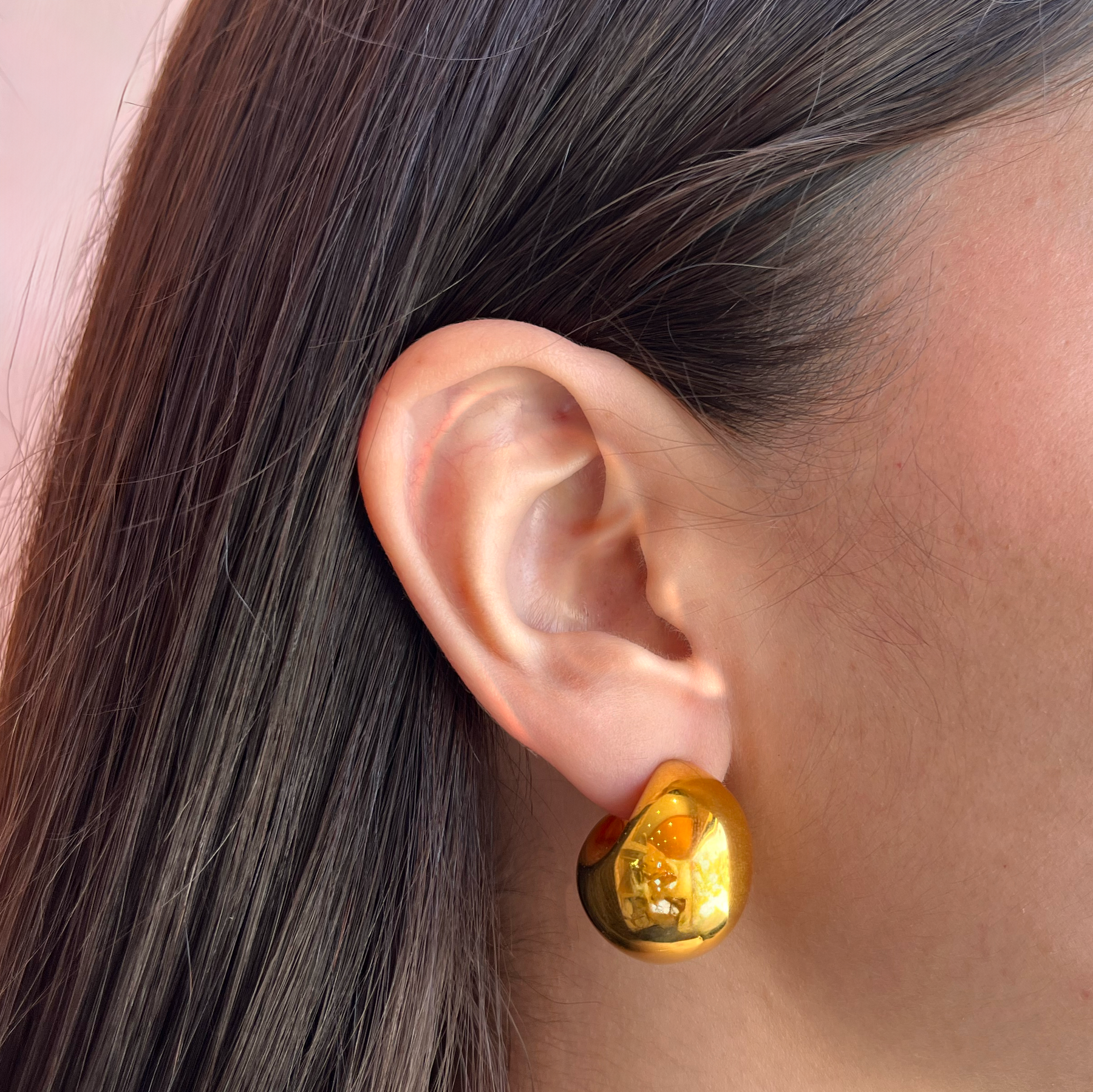 Aretes Gota Media Luna