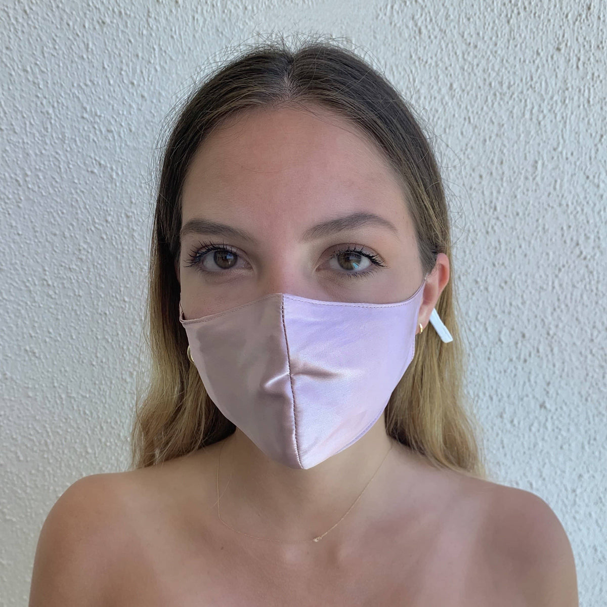 Tapaboca de Seda Rosa Palo