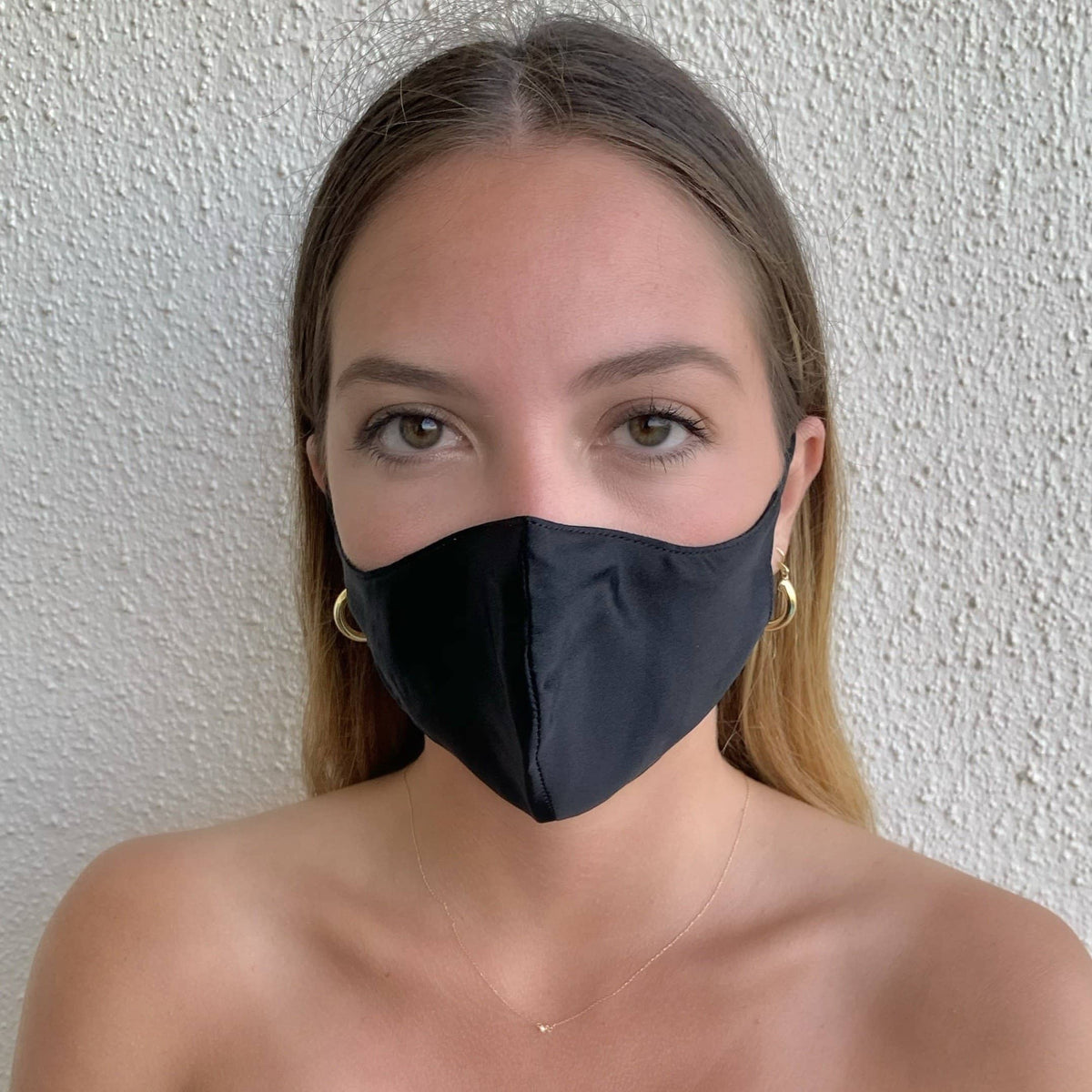 Tapabocas de Seda Negro