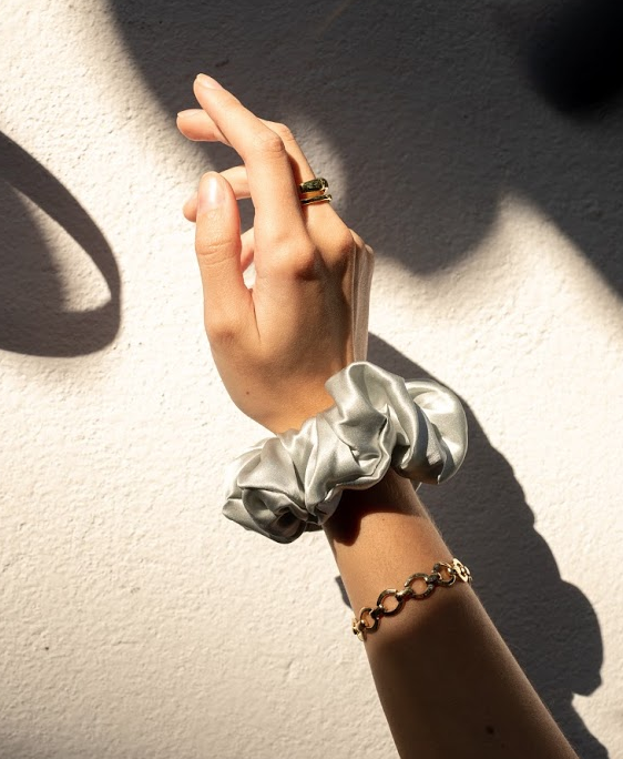 Scrunchie Gris de Seda