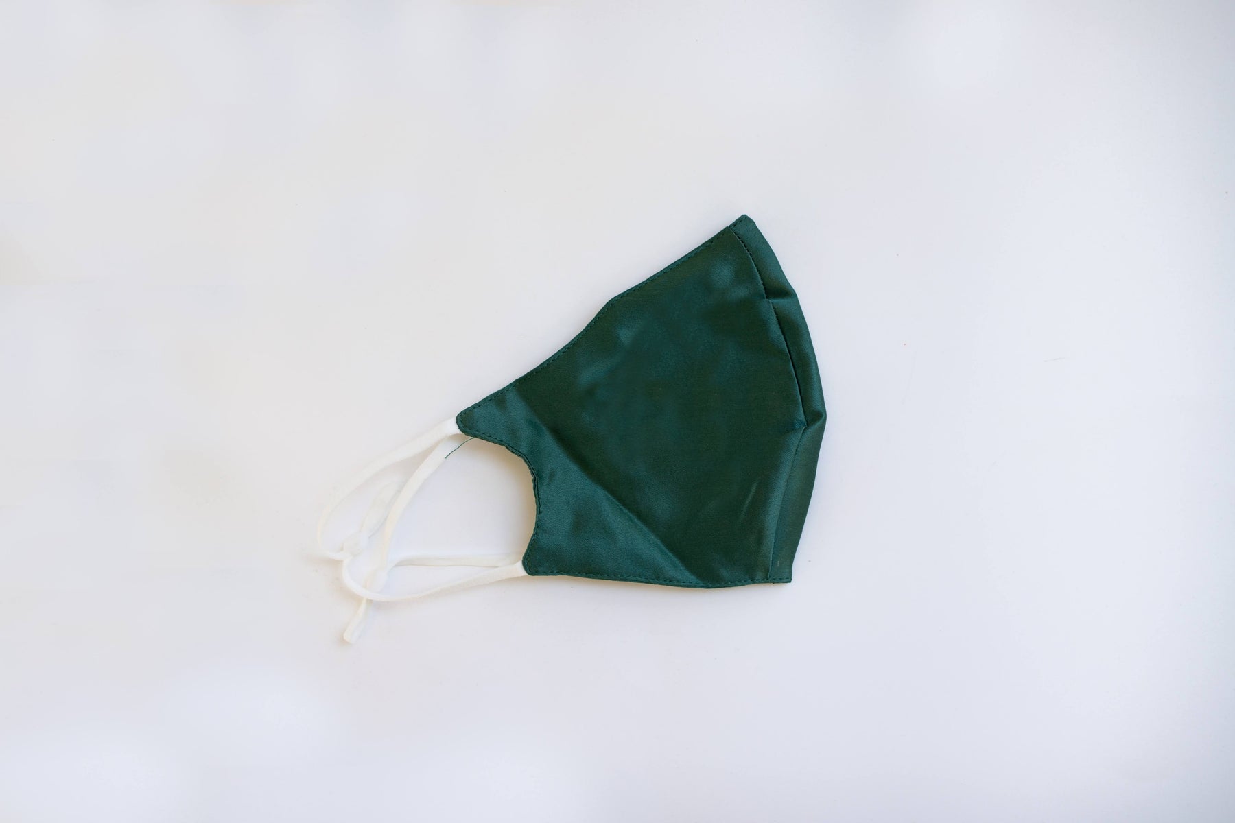 Tapabocas de Seda Verde Esmeralda