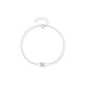 Pulsera Zirconia Doble Cadena