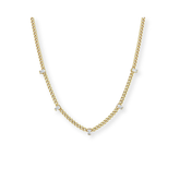 Collar Curb con Baguette