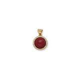 Dije Circular con Piedra y Cz