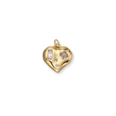 Dije Corazon con Baguette Zirconias