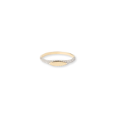 Anillo Signet Edgy con Zirconias