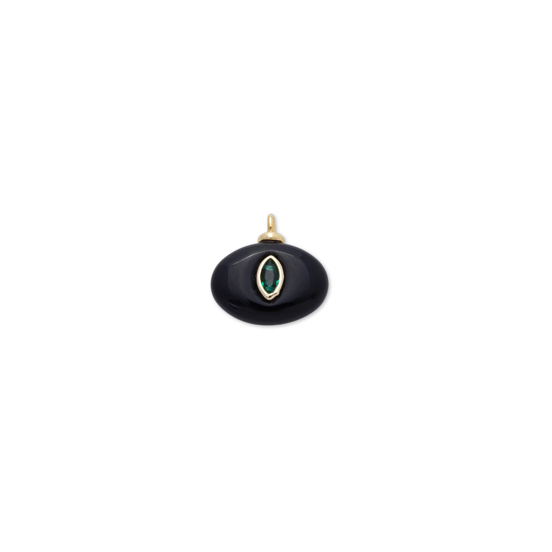 Dije Piedra Natural Marquise Black Onix