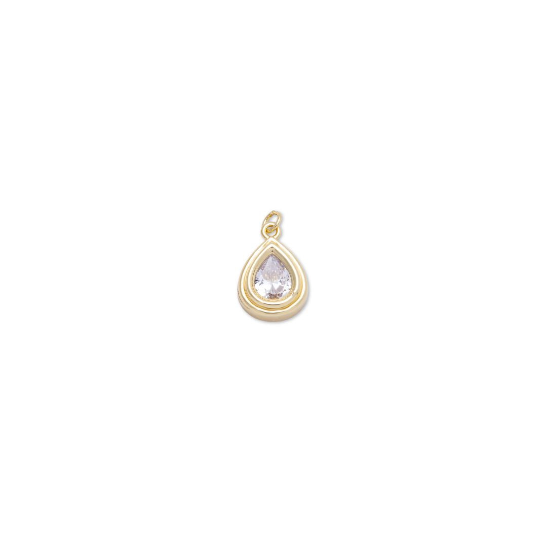 Dije Gota Doble Bezel