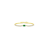 Pulsera Tennis con Cristal Verde