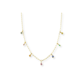 Collar Dangly Con Cristales de Colores