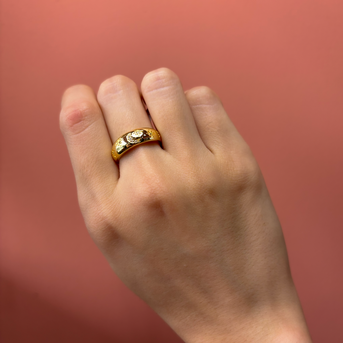Anillo Estrellas y Luna