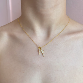 Collar Doble Cruz