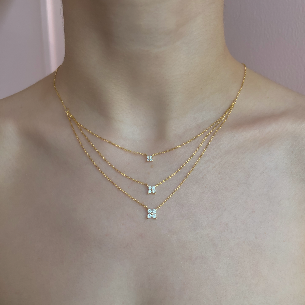 Collar Tres en Uno Flor