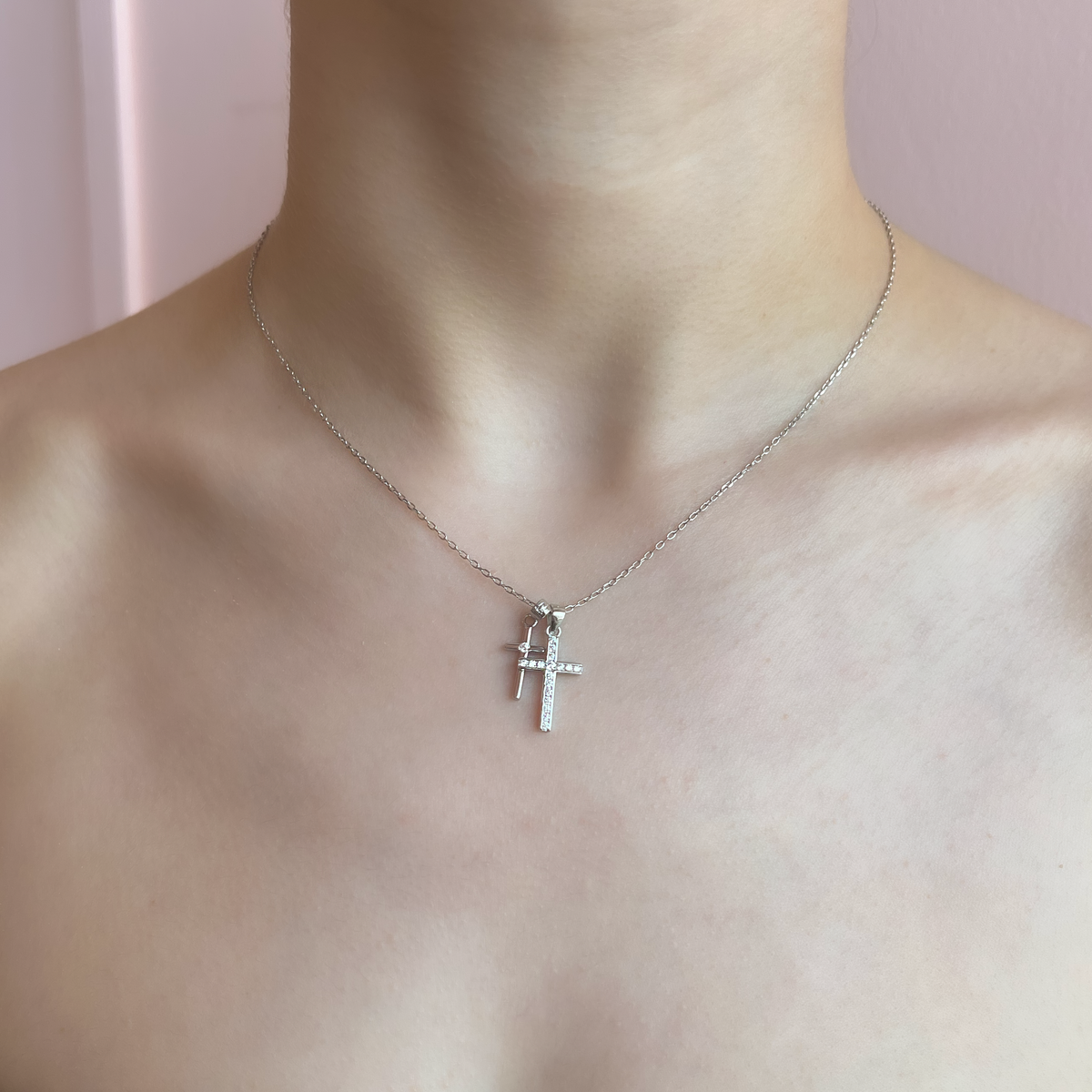 Collar Doble Cruz